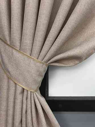 Комплект коротких штор VR-Textil ALORA-TON № 1874ш Бежевий 140х170см 2 шт (35-0439) Київ