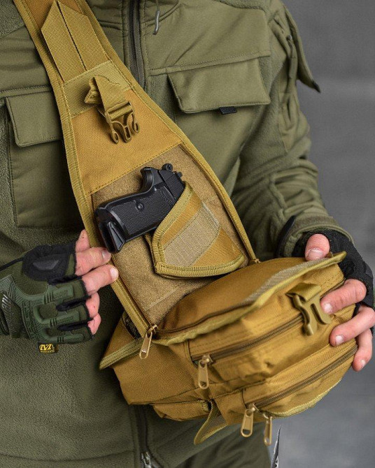 Рюкзак тактический (Сумка-слинг) SILVER KNIGHT cayot Одесса - изображение 4