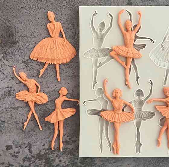 Силиконовый молд Балерина 145 на 180 мм серый Киев