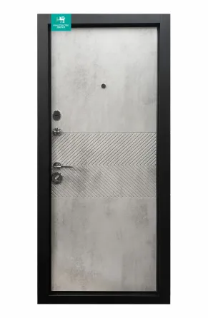 Двері вхідні Міністерство дверей ПК-560 Квартира Оксид чорний / Оксид світлий сірий 960х2050 мм Київ