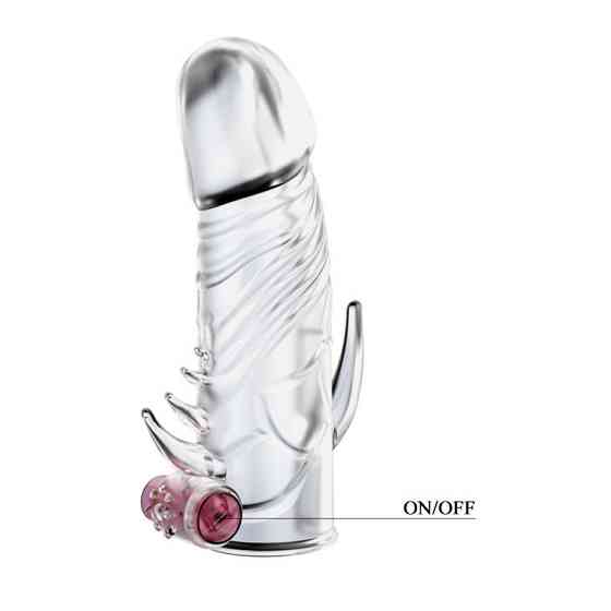 Насадка на член - Penis Sleeve With Vibration, 13 см Sex Aura Київ