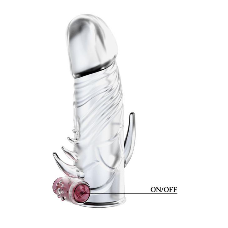 Насадка на член - Penis Sleeve With Vibration, 13 см Sex Aura Київ - фото 4