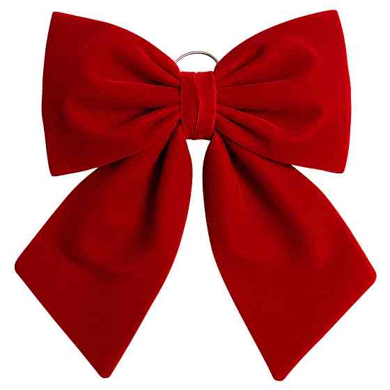 Бордовий бархатний бант для декору ялинки 25×35 см Київ