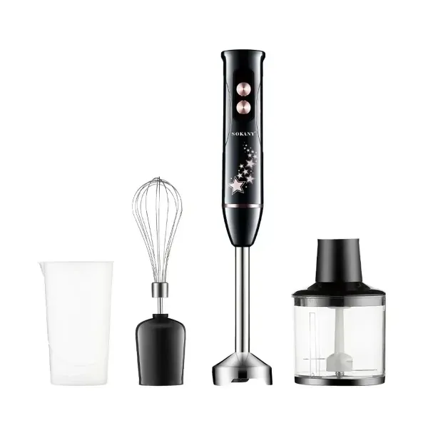 Ручной блендер 2 в 1 SK-02013, 600 Вт, Power Bell, нержавеющий вал, защита от брызг, съемные аксессуары Одесса - изображение 3