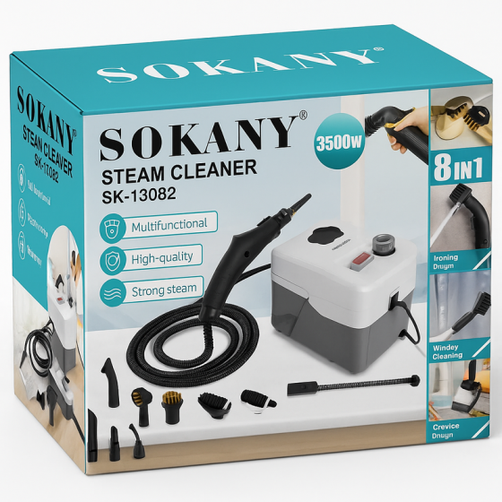 Пароочисник Sokany SK-13082 потужний компактний прилад для збирання без хімії з глибоким очищенням Одеса