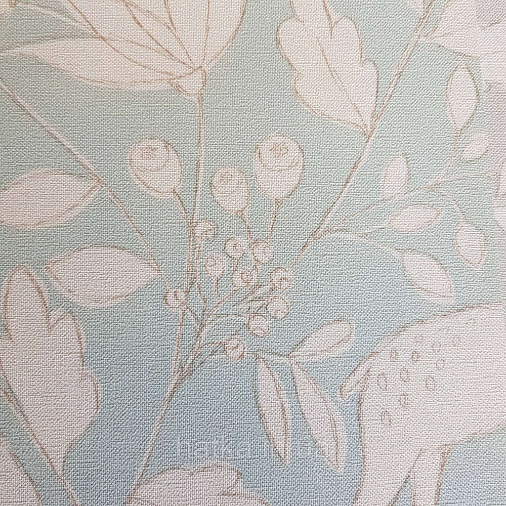 Флізелінові шпалери дитячі BN Doodleedo 0,53 х 10 м тварини олені зайці квіти листя білі на блакитному Київ - фото 2