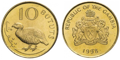 10 бутутов 1998 Гамбия Полтава - photo 1