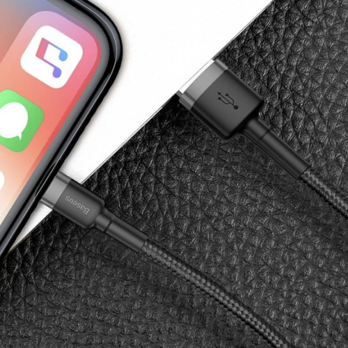 Кабель USB Lightning BASEUS CALKLF-BG1 Cafule 2,4A 1м сірий/чорний Житомир - изображение 7