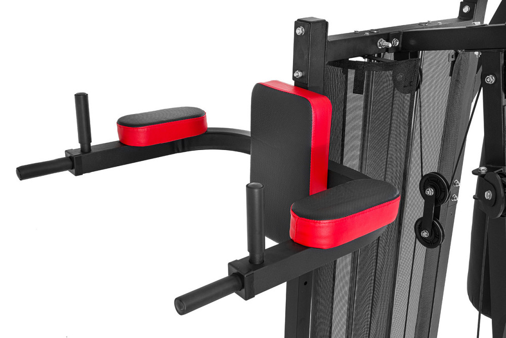 Силова багатофункціональна фітнес-станція HS-1054K з партою Скотта стек на 72 кг, боксерська груша, лавка, парта скота, бруси Київ - фото 5