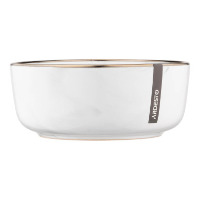 Салатник Ardesto Marmo 15.6см, кераміка, білий (AR2916MRW) Вінниця - фото 4