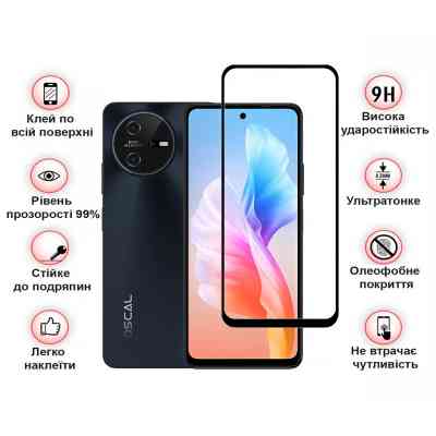 Стекло защитное BeCover Oscal Tiger 12 6.78" Black (711579) Винница