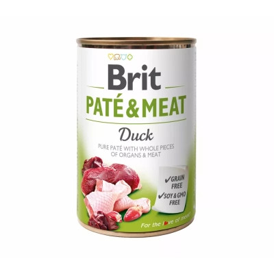 Вологий корм для собак Brit Care Pate and Meat для дорослих собак з качкою (8595602557424) Вінниця - фото 1