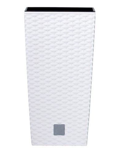 Горщик з кашпо для рослин Prosperplast Rato square - білий, 21/49 л Київ - фото 1