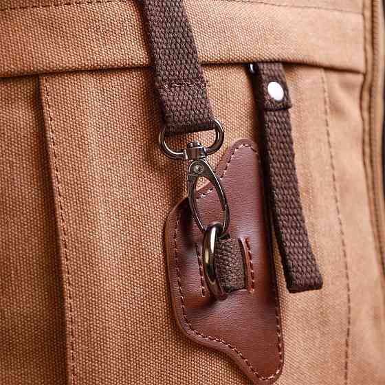 Современный рюкзак-трансформер в стиле милитари из плотного текстиля Коричневый (Vintage) Киев