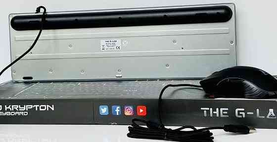 Дротова ігрова клавіатура та миша G-LAB KRYPTON Combo RGB підсвітка. Харків