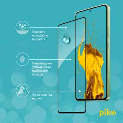 Стекло защитное Piko Full Glue Xiaomi Redmi Note 13 4G Black (1283126583940) Винница