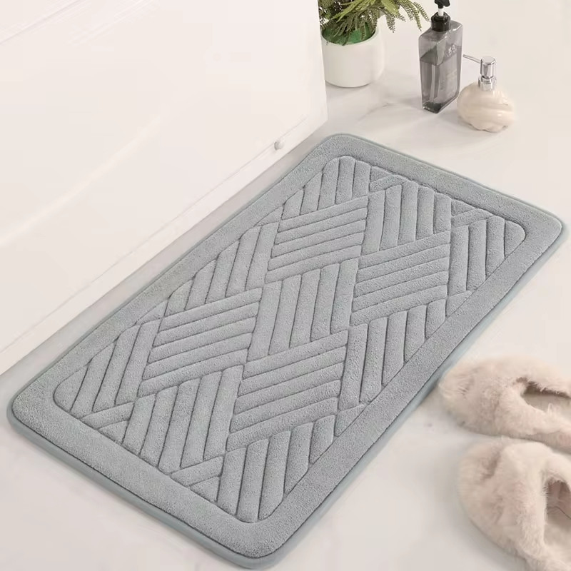 Коврик для ванной и туалета Lovely Svi мягкий, абсорбирующий, нескользящий 50 x 80 x 1.5 см Серый (2565040) Киев - изображение 1