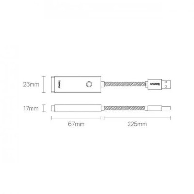 Адаптер USB-C to RJ45 Ethernet 1000Mbps Lite Series Baseus (WKQX000313) Винница - изображение 7