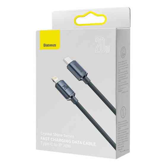 Кабель Baseus Crystal Shine Series Fast Charging Data Cable Type-C to iP 20W 2m Black Київ