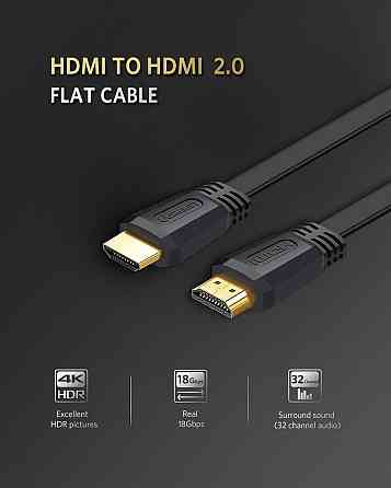 Видеоадаптер видео переходник адаптер UGREEN ED015 HDMI плоский 5 метров UGR-50821 Одесса