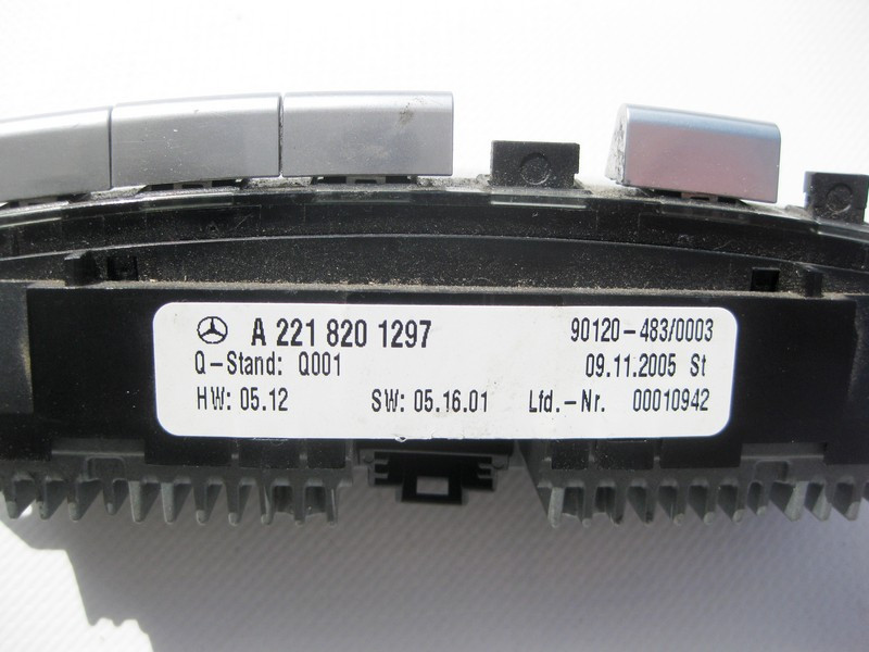 Mercedes-Benz  A2218201297 Задній блок керування кліматом, немає двох кнопок S-Class W221 Одеса - фото 7