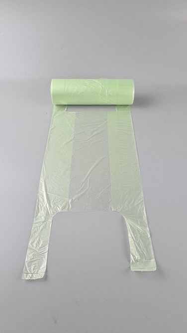 Майка фасовочная в рулоне 200шт  №22х45 (10мк)зеленая  (1 рул) Харьков - изображение 3