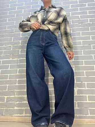 Джинсы женские Its Basic 4107 baggy jeans палаццо широкие от бедра, темно-синий, 34, 34, 70 см, 100  Одесса