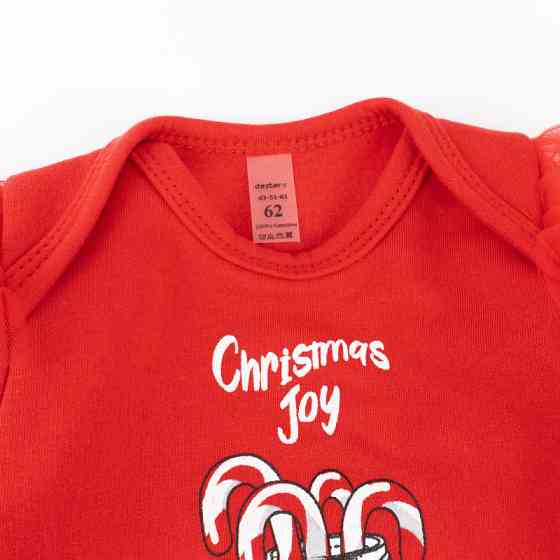 Модный новогодний комплект одежды для девочки Cristmas Joy рост 86 см (12 - 18 месяцев) Malena Красный с принтом Кривой Рог