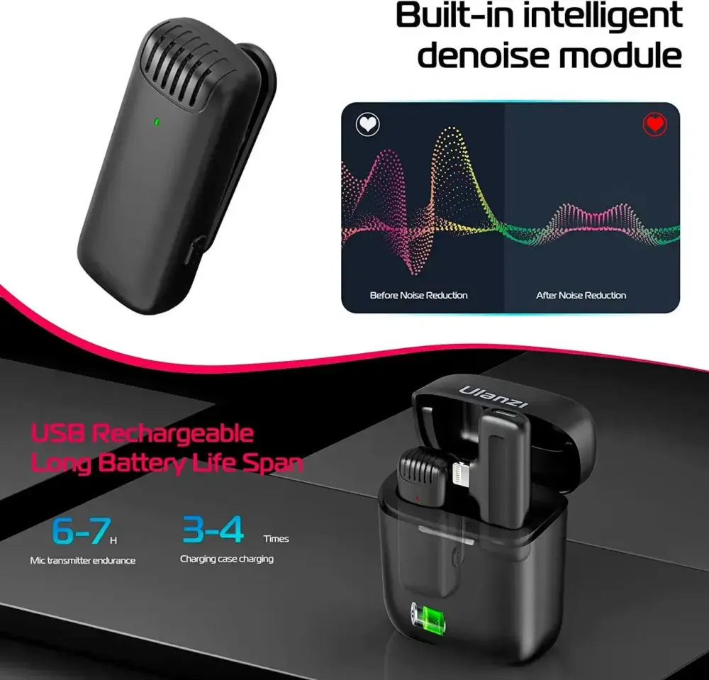 Беспроводной петличный микрофон J11 для Iphone Lightning iOS Петличка для блогера Коломия - фото 6