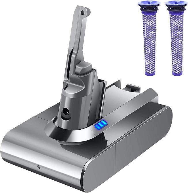 Аккумулятор для пылесоса Dyson V8 с 2 фильтрами 21,6V 6000 mAh сменная батарея для Absolute Animal Fluffy SV10 Киев - изображение 1