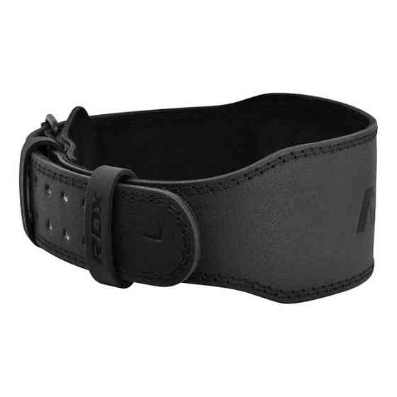 Пояс для важкої атлетики RDX 4 шкіряний Full Black 2XL Каменское