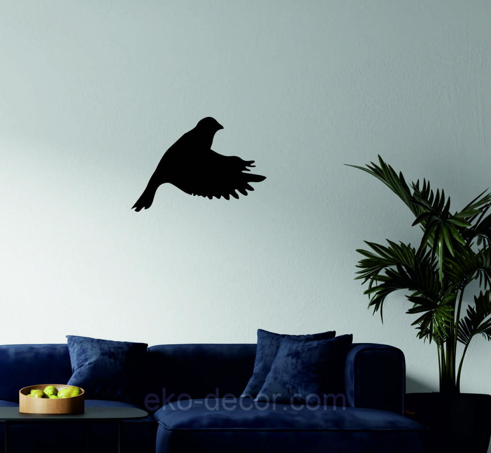 Декоративное настенное Панно «Птичка» Декор на стену(цена за 1шт) 30*21 см, Черный Киев - изображение 8