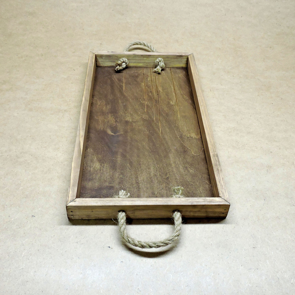 Піднос дерев'яний "Шарлеруа 50х27" махагон Миколаїв - фото 3