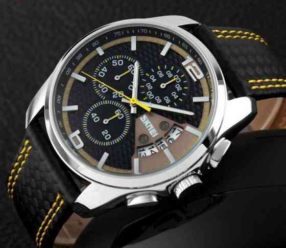 Мужские часы Skmei 9106 Spider Желтый Киев