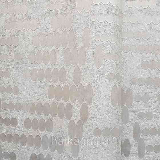 Шпалери вінілові на паперовій основі Zambaiti C88124 ABITAT лофт геометрія овали кола білий з сріблом Київ
