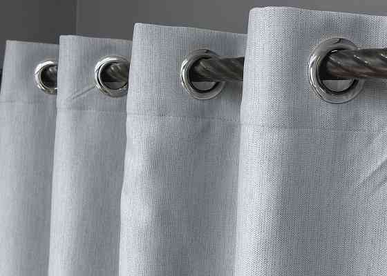 Комплект штор на люверсах VR-Textil Блекаут двосторонній Scandi № 1899ш Сіро-блакитний 150х250 см 2 шт (37-0306) Київ