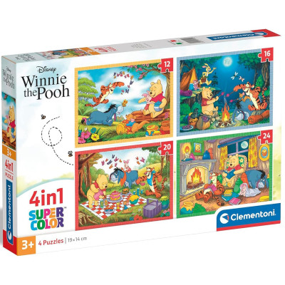 Пазл Clementoni 4 в 1 Winnie the Pooh, 12,16,20 и 24 элемента (21514) Винница - изображение 1