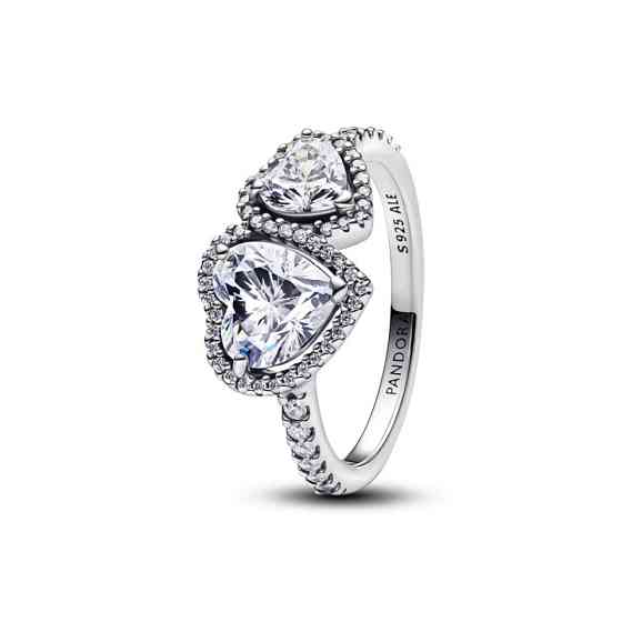 Срібна каблучка Pandora Серця в ореолі 193659C01 60 Київ