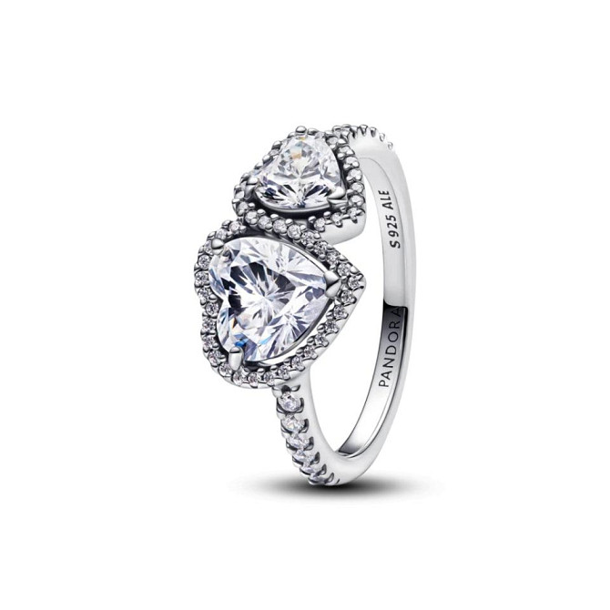 Срібна каблучка Pandora Серця в ореолі 193659C01 60 Київ - фото 1
