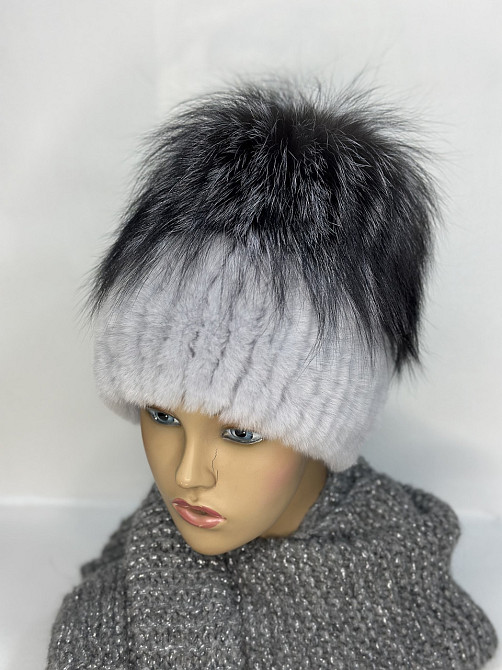 Шапка хутряна жіноча Ніка Світло-сірий Харків - фото 9