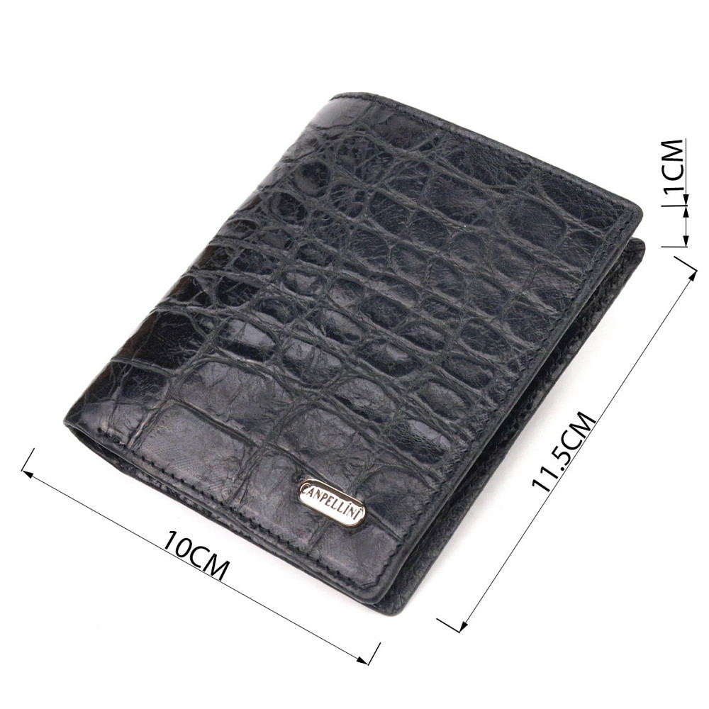 Оригінальне чоловіче портмоне з натуральної фактурної шкіри CANPELLINI 21502 Чорне Київ - фото 8