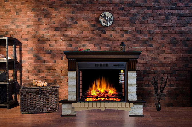 Каминокомплект ArtiFlame STONE MONTEBELLO AF28S ДУБ АНТИК (со звуком) Львов - изображение 3