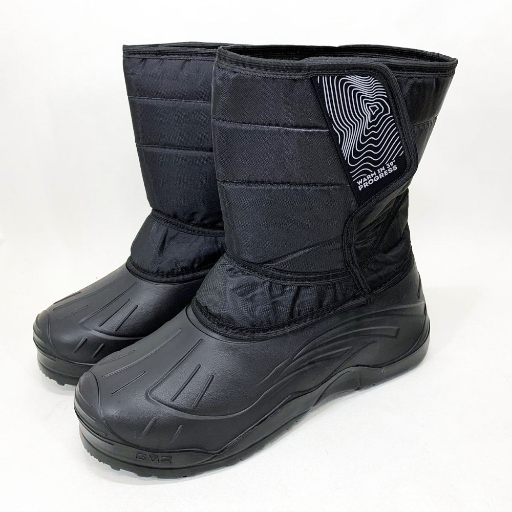 Удобные рабочие сапоги 45р, Утепленные сапоги осень зима, Черные ботинки для работы IN-60 Львов - изображение 4