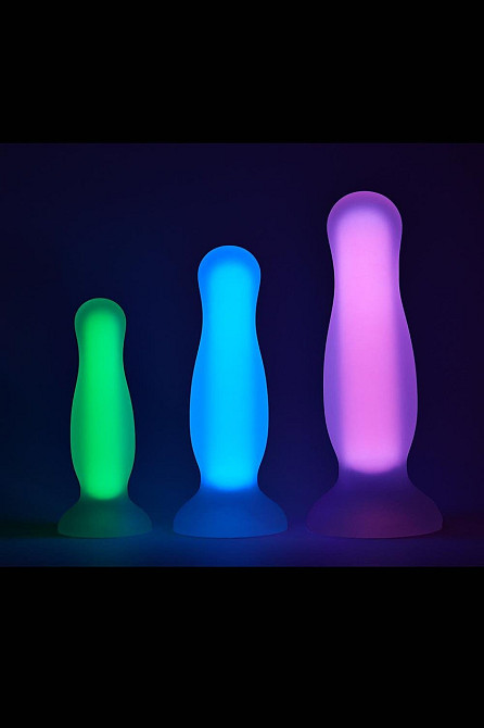 Анальная пробка люминесцентная Dream Toys RADIANT Glow In The Dark розовая, L Sex Aura Киев - изображение 5