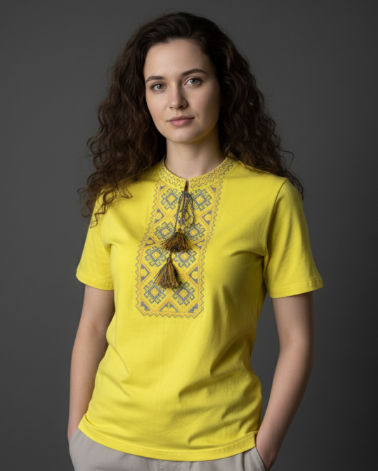 Футболка вышиванка желтого цвета M Киев - изображение 1