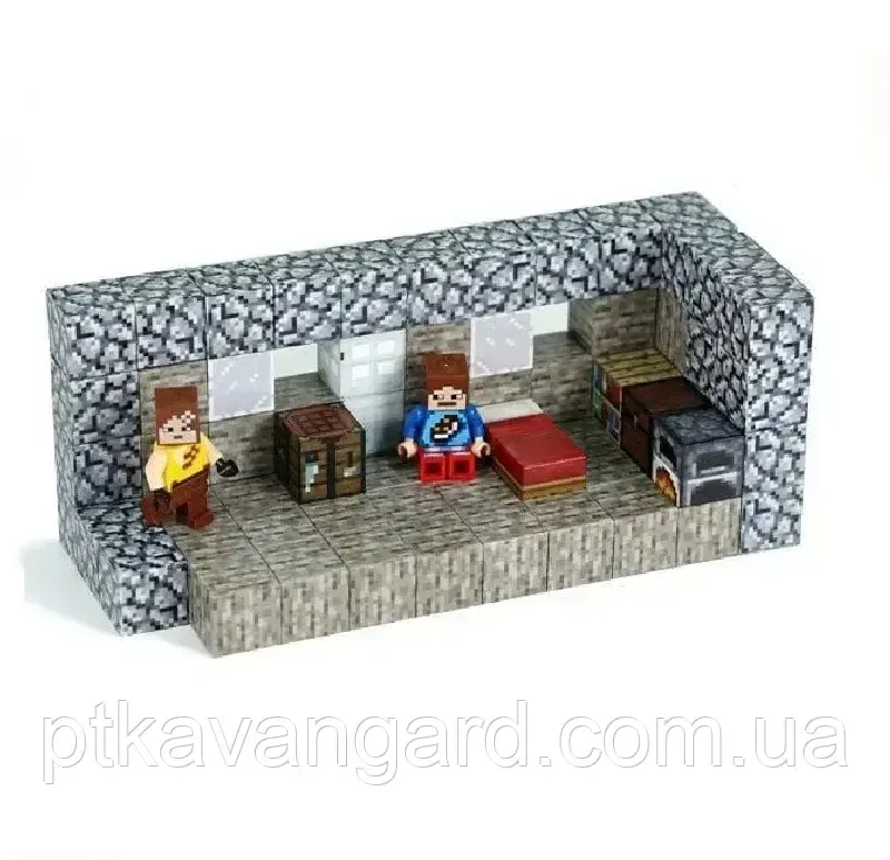 Конструктор магнітний майнкрафт 81 магнітних блоків кам'яний будинок Dream World LZCK 056 Хмельницький - фото 6