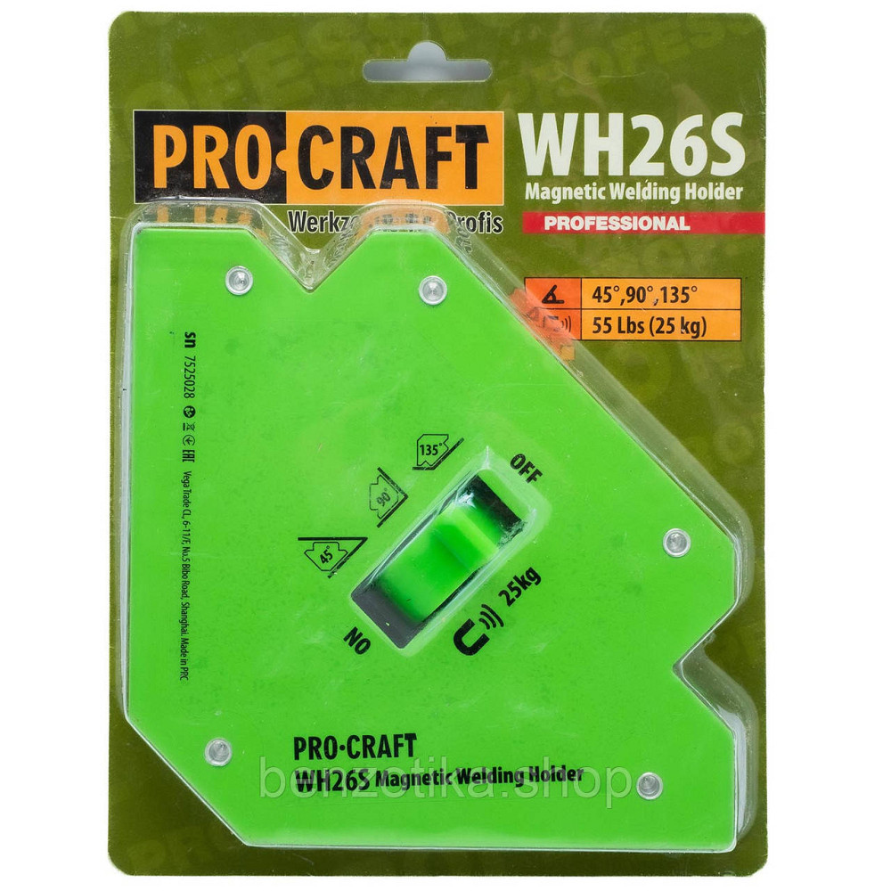 Магнітний кутник для зварювання Procraft WH26S Київ - фото 1