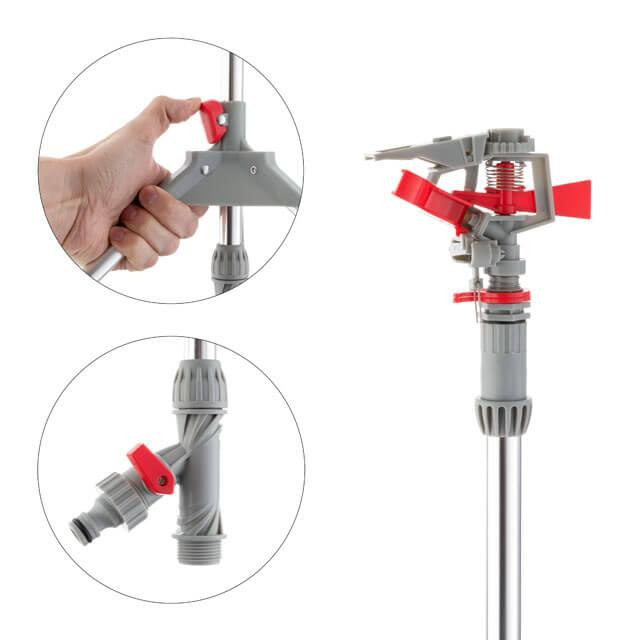 Дощувач пульсаційний на тринозі 68-81 см, з повною або частковою зоною поливу до 16 м, матеріали: ABS, метал INTERTOOL GE-0068 Київ - фото 3