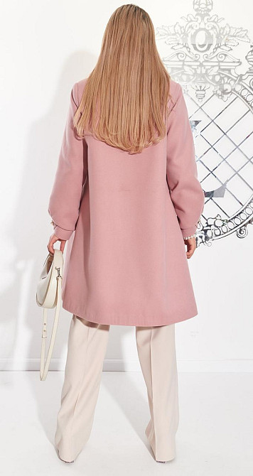 Розовое пальто А силуєта (48) Київ - фото 8