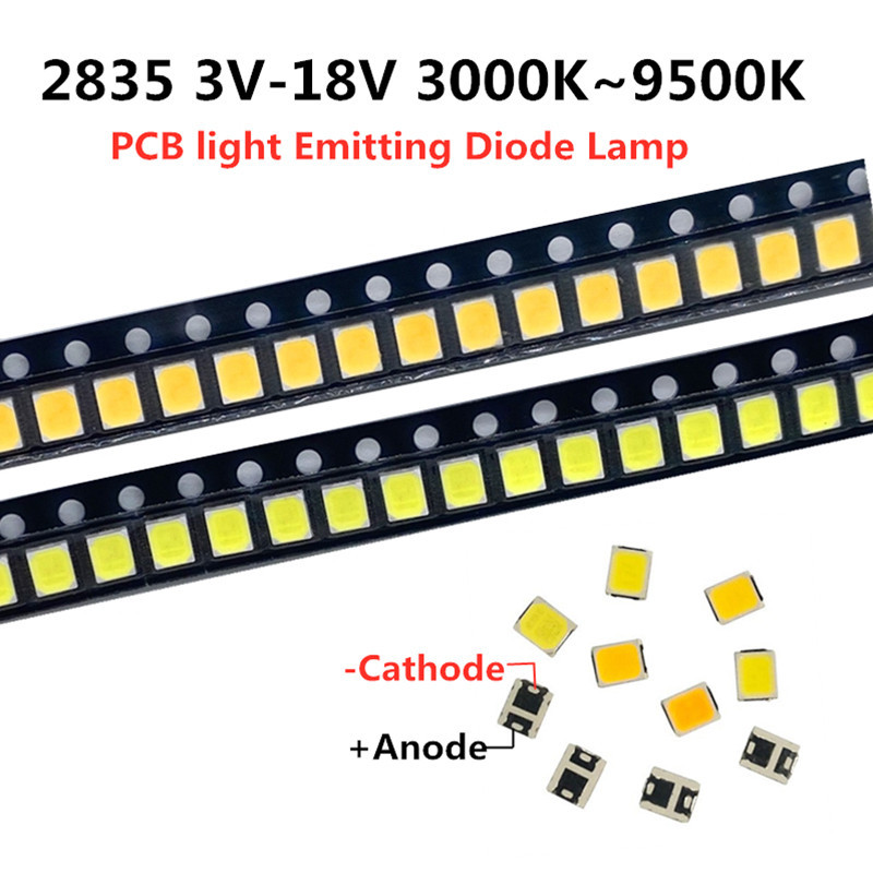 SMD LED світлодіоди 5630/5730, 3В 0.2Вт 35–40 лм, 100 шт, теплий білий, для підсвітки та ремонту MasterSem Київ - фото 5